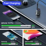 130W USB Pugan Car Fast Charger Cable With C Туре