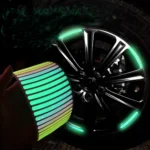 20pcs Car Wheel Hub Reflective Sticker Tire Rim Luminous Strips for Night Driving – Enhanced Safety for Cars, Bikes, and Motorcycles - Image 3