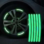 20pcs Car Wheel Hub Reflective Sticker Tire Rim Luminous Strips for Night Driving – Enhanced Safety for Cars, Bikes, and Motorcycles - Image 4