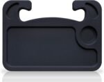 Car Table Trays: Steering Wheel Mounted Laptop and Seat-Mounted Notebook Eating Trays, Black - Image 2