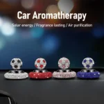 Car Dashboard Stone Football Solar Perfume & Showpiece (2 in 1) - Image 4