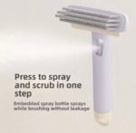 3 In 1 Flexible Silicone Toilet Brush 360 Degree Rotation With Long Handle For Bathroom Wall Cleaning Brush - Image 6