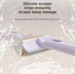 3 In 1 Flexible Silicone Toilet Brush 360 Degree Rotation With Long Handle For Bathroom Wall Cleaning Brush - Image 5