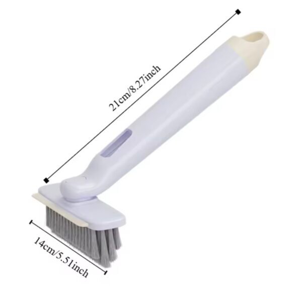 3 In 1 Flexible Silicone Toilet Brush 360 Degree Rotation With Long Handle For Bathroom Wall Cleaning Brush