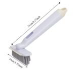 3 In 1 Flexible Silicone Toilet Brush 360 Degree Rotation With Long Handle For Bathroom Wall Cleaning Brush - Image 3