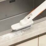 3 In 1 Flexible Silicone Toilet Brush 360 Degree Rotation With Long Handle For Bathroom Wall Cleaning Brush - Image 2