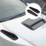 Carbon Fiber  Fake Air Vent For Car Bonnet Sticker - Image 3