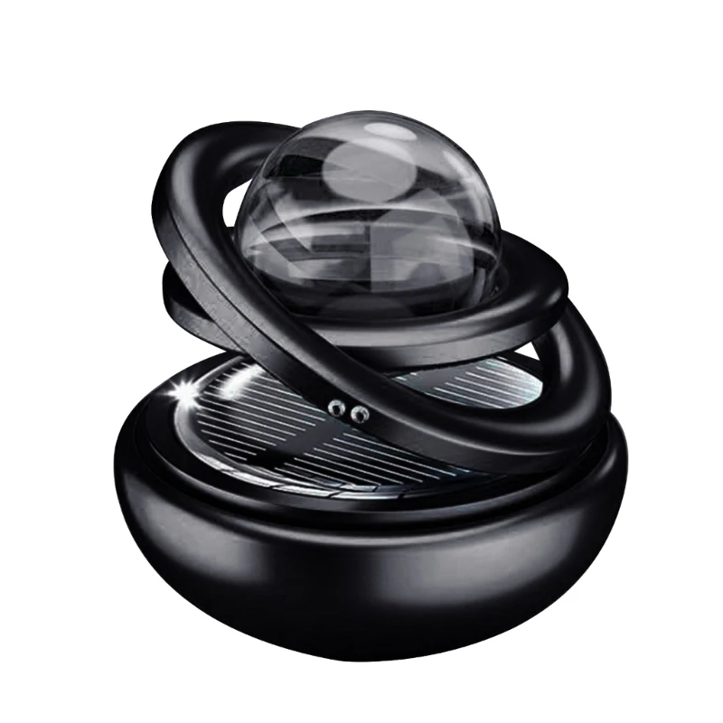 SG260-1.webp Double Ring Solar Car Perfume with Ball- Shopiece and Perfume - Image 1