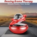 Double Ring Solar Car Perfume with Ball- Shopiece and Perfume - Image 2