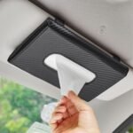 Carbon Fiber Car Sun Visor Tissue Box - Image 2