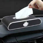 Check Design Car Tissue Box with clock - Image 2