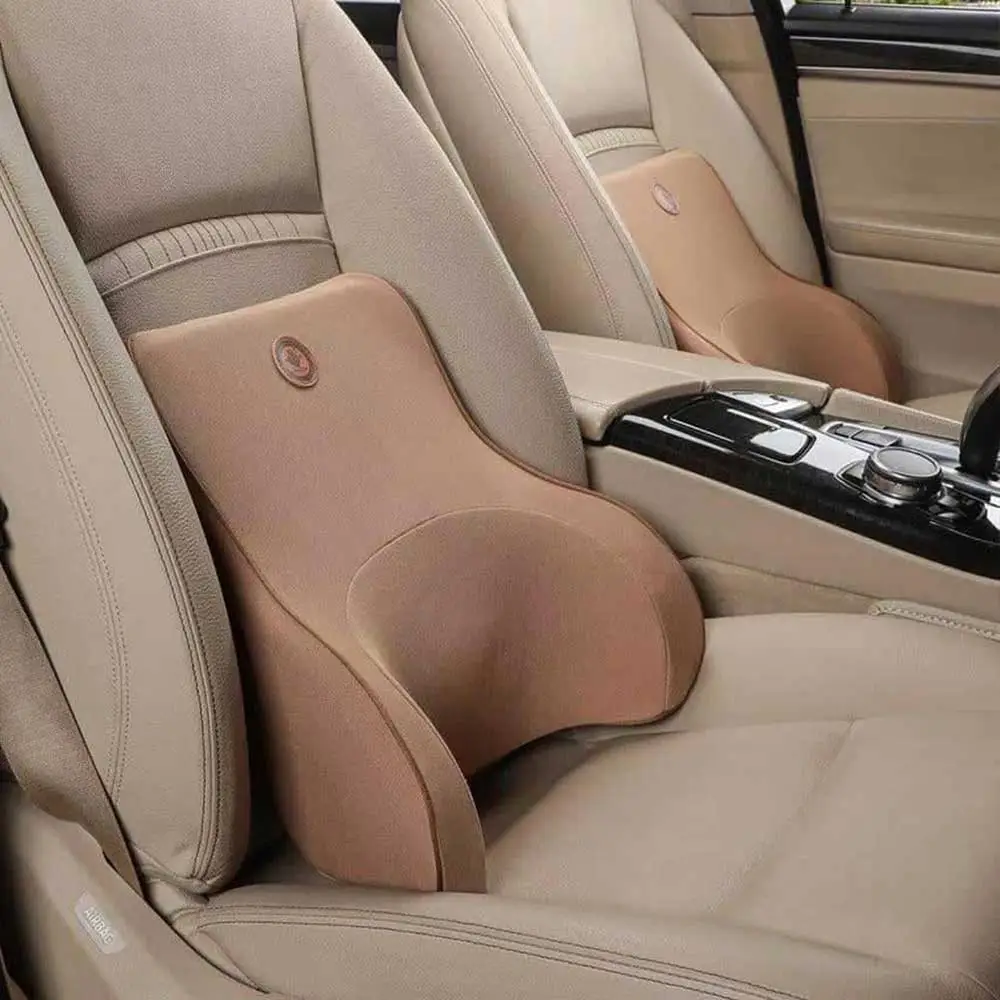 sg-23-6.webp Lumbar Support Pillow Bundle -Car Neck & Back Support Pillow Combo for Comfortable Drive – 1piece Neck Pillow and 1 Piece Back Support- Memory Foam - Image 1